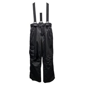 Sport Essentials Snow Pants Boys 14 Black Insulated Removable Suspenders Ski